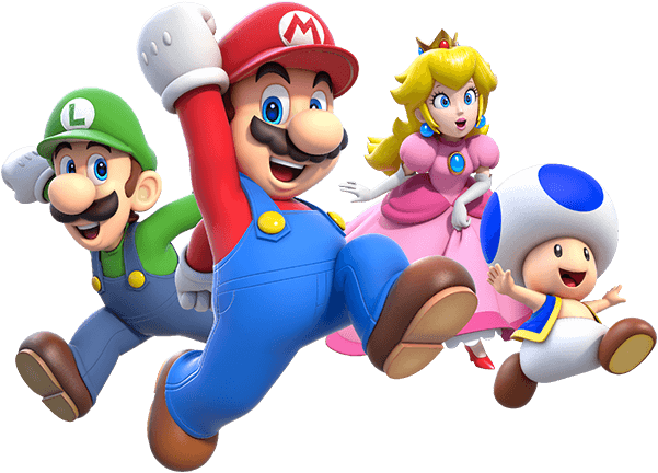 Imagen de super mario y sus amigos